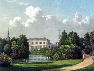 Schloss Semlow um 1860